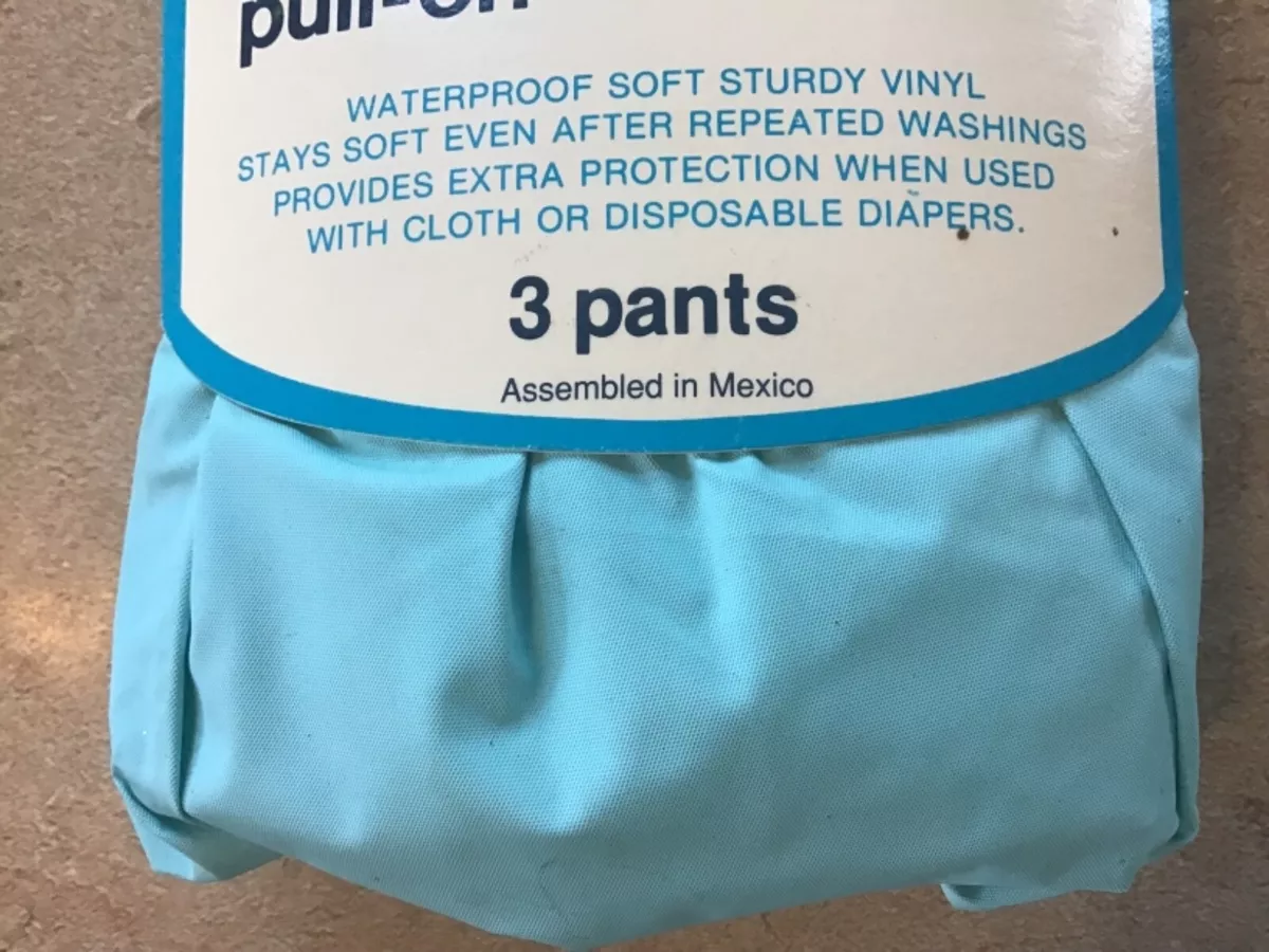 Vtg Gerber 3PK Vinyl Pants Pull on EX LARGE Baby 25 to 30lbs New