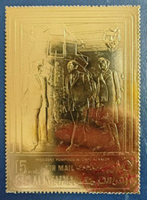 Timbre Emirats Arabes Unis Or  Pompidou cap Kennedy 1972 Ras Al Khaima