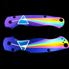 Spyderco Paramilitary 2 Scales ~ CNC Milled Titanium Prism scales - C81GP2