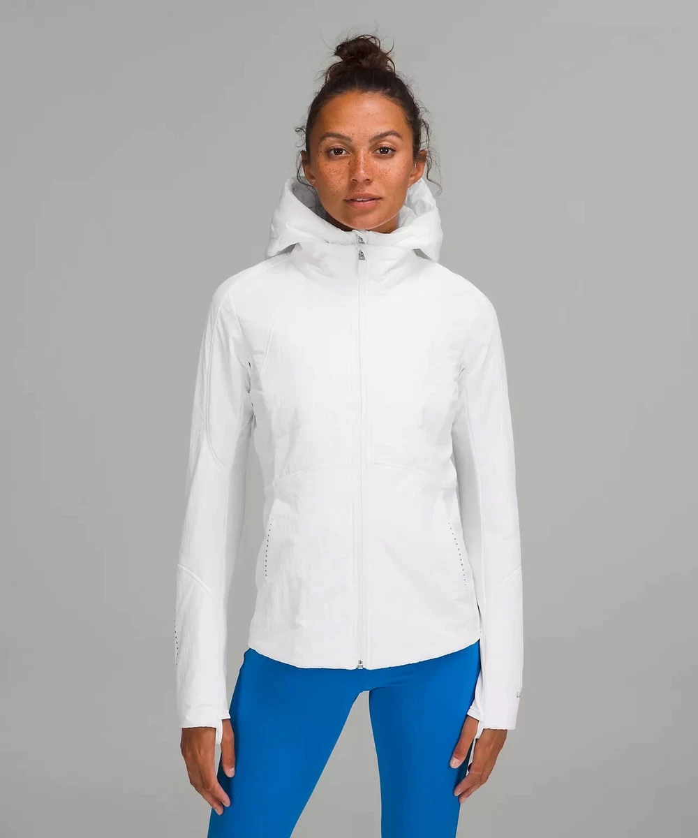 Lululemon white jacket with hood hot sale