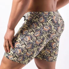 Men's Floral Beach Swimming Trunks Fashion Swimsuit Shorts Pool Man Swim Trunk