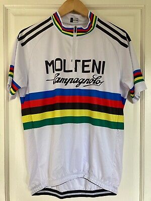 Maillot Cycliste Vintage Réplique MOLTENI Campagnolo Merckx Monde Années 80 XL