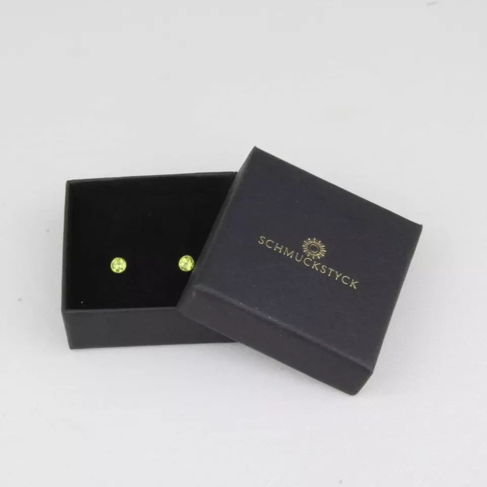 Ohrstecker -echt Gold- mit echtem Peridot, einfach wunderschön | Schmuckstyck - Bild 3 von 4