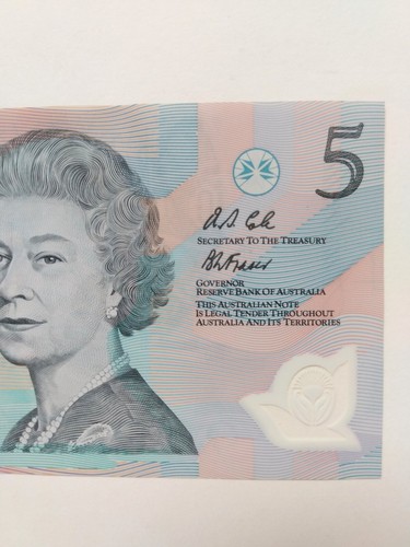 1992 No Date ND Australia 5 Dollars P-50a S/N First Prefix AA Polymer Note UNC - Picture 4 of 7