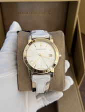 Brand New Burberry BU9110 Haymarket Gold Tone Stainless Steel Women's Watch