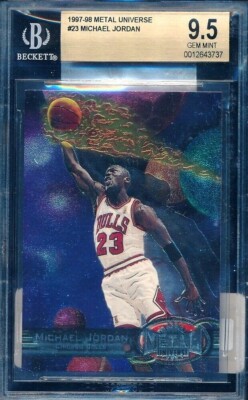 BGS 9.5 MICHAEL JORDAN 1997-98 FLEER METAL UNIVERSE #23 BULLS HOF