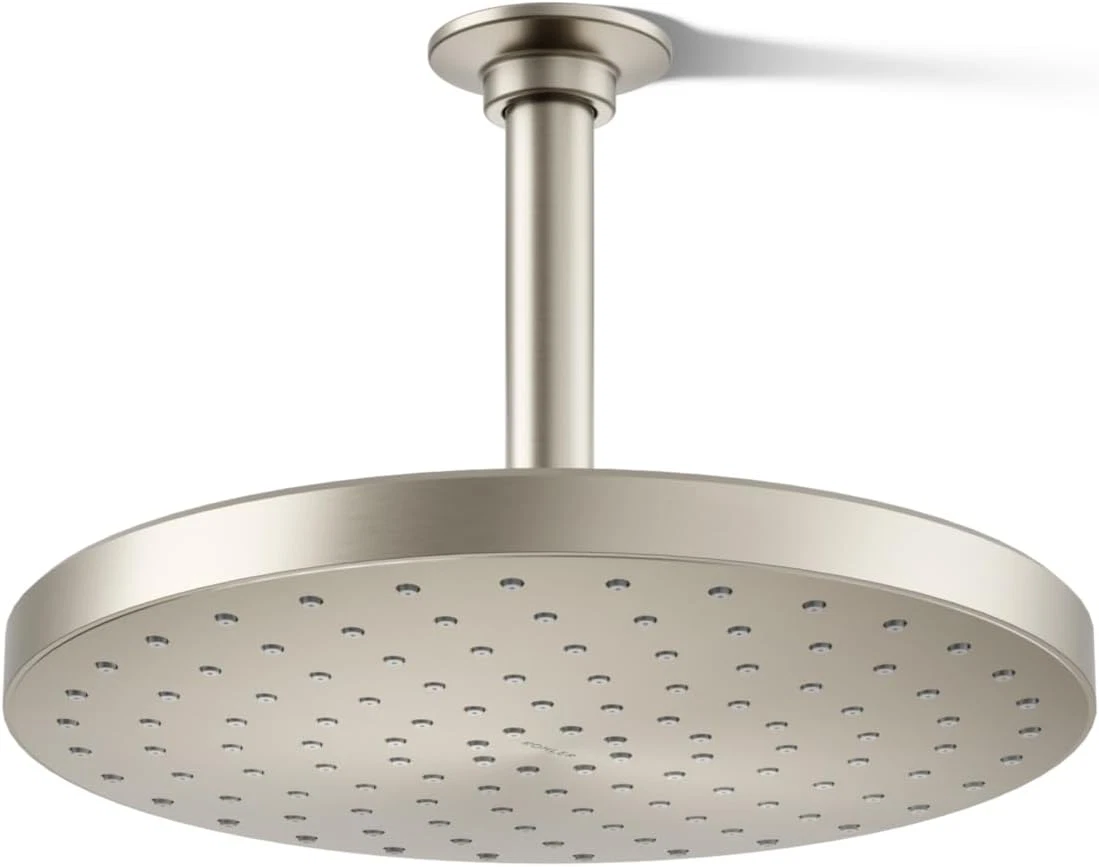 10" Awaken Rain Shower Head, Brushed Nickel, 1.75 GPM, Fixed Design
