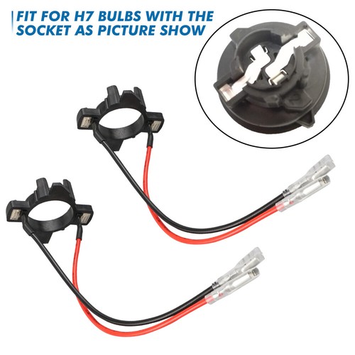 2x H7 LED Headlight Bulbs Adapters Retainer Headlamp Holders For VW Caddy - Picture 3 of 6