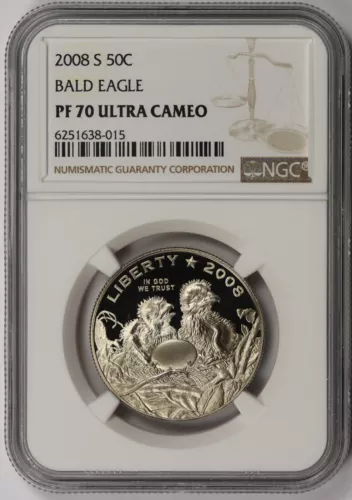 2008-S Bald Eagle Modern Commemorative Half Dollar 50C Proof PF 70 Ultra Cam NGC