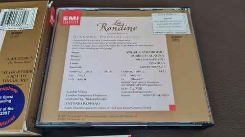 Puccini La Rondine Gheorghiu Alagna Pappano - EMI 2xCD mint - Foto 3 di 5