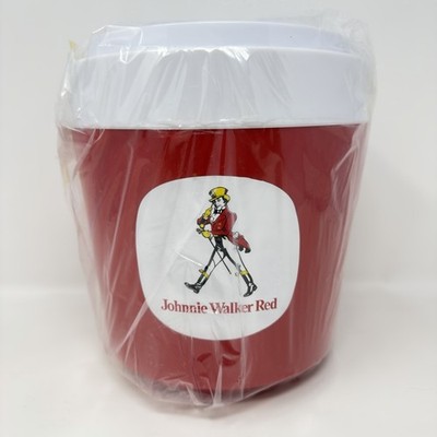 Johnnie Walker Red Ice Bucket Plastic Bar Cooler Scotch Stewart England NOS