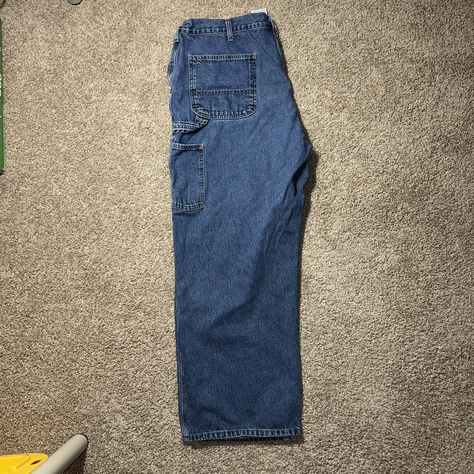 Carhartt Men's Work Pants B13 DPS Carpenter Denim Original Fit Blue 40x30 thumbnail 4