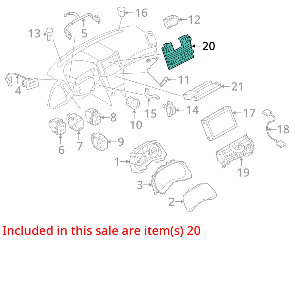 Control de temperatura sin navegación compatible con 14-17 INFINITI QX50 554995 Foto 2 de 4