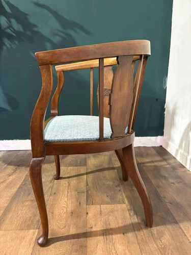 Edwardian Mahogany Framed Tub Chair - Picture 8 of 15