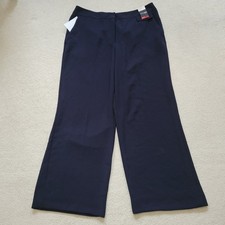 NWT New York Company Size 14 Wide Leg Dress Pants Trousers Navy Indigo Blue