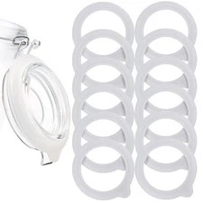 LUTER 12pcs Silicone Jar Seal Replacement Airtight Silicone Seal Gaskets for ...