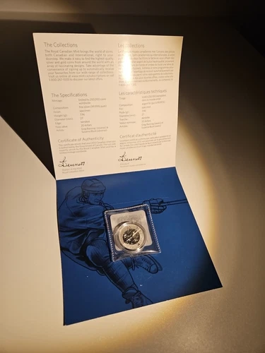 2013 Royal Canadian Mint $20 .9999 Fine Silver Dollar Hockey coin SEALED