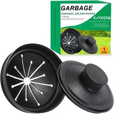Garbage Disposal Splash Guard Stopper - Black Rubber, 3-3/8 Inch Fit
