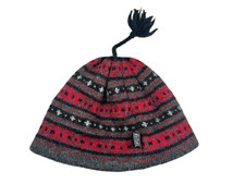 TURTLE FUR Red/Black Warm/Soft WOOL-YARN WINT...