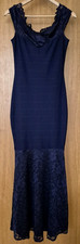 Jessica Wright Navy Lace Mermaid Maxi Dress UK10 Bodycon Occasion