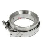 T304 GT45 3.25"TURBO DOWNPIPE EXHAUST DOWN PIPE V-BAND CLAMPS+FLANGE ADAPTER