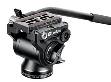 Leofoto BV-5 Mini Fluid Head for Optics w/ Standard Handle, Arca, Black, BV-5