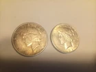 peace dollar lot of 2 1922 and 1926 s 90 percent silver