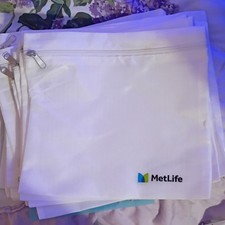 MetLife White Zippered Pouch Bags Other Type Storage Organizer Carry Case