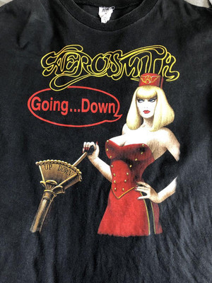 80s Vintage AEROSMITH 1989 PUMP ELEVATOR ACME Size L Free 80s Vintage AEROSMITH 1989 PUMP ELEVATOR ACME Size L Free