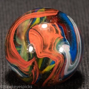 JABO UV OXBLOOD LEMONDADE Swirl Marble 23/32" Mint Hawkeyespicks sg
