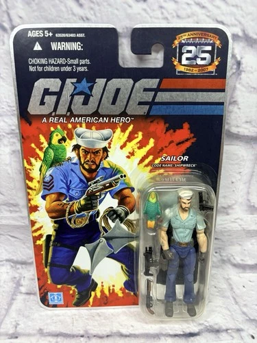 New Listing2007 Hasbro GI Joe Sailor Shipwreck 25th Anniversary Figure New Sealed Bend