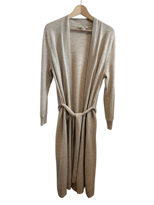 Nordstrom 100% Cashmere Duster Longline Open Cardigan Sweater Size M