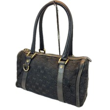 GUCCI Mini Boston borsa Tote Bag 130942 tela nera