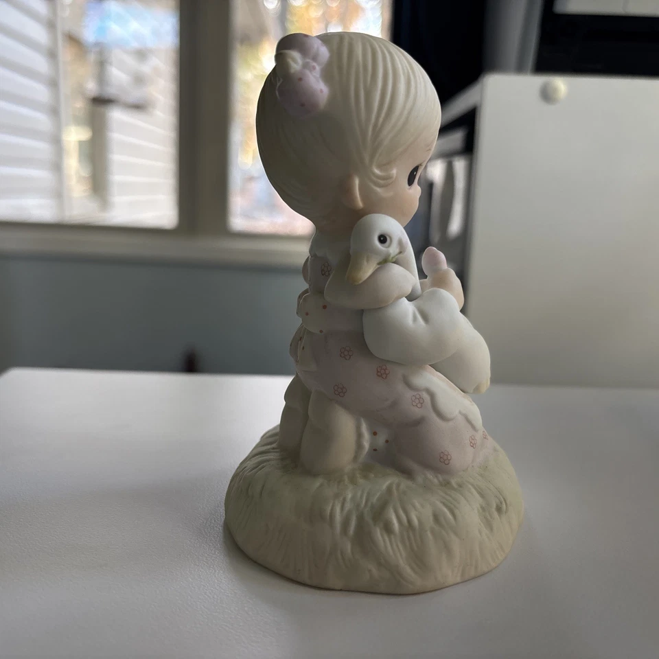 Figura Precious Moments E-5213 "God Is Love" 1980 esculpida RETIRADA COMO NUEVA Foto 2 de 4