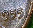 MAJOR ERROR!   1955 POOR MAN'S DOUBLED DIE ERROR PLUS DIE BREAKS!!!!