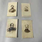 Collection of 4 Civil War Photographs Original CDVs Union Generals Rare Antique