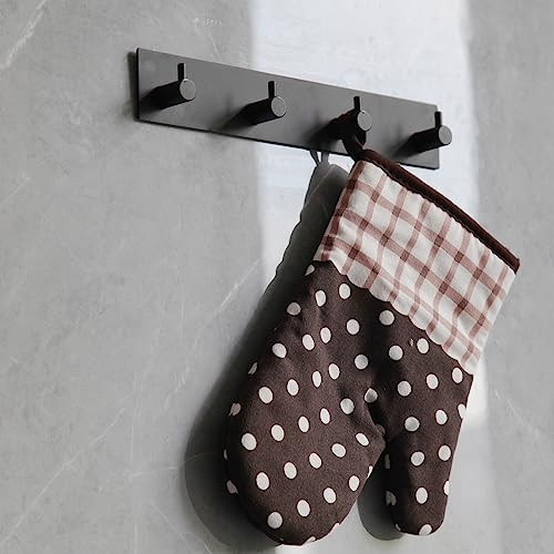 Self Adhesive Towel Hooks for Bathrooms Black Stick on Wall Hooks Bath - Picture 4 of 6
