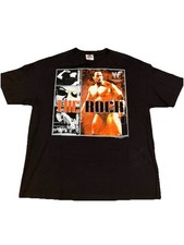 Vintage The Rock WWE WWF Wrestling Smackdown Tee Size XL 23x30.5 2000