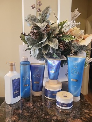 BBW Set 7 It.:''TRUE BLUE SPA'' Body Cream& BodyWash& Foot Cream& Soak& Hand..more