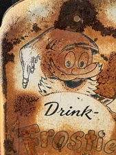 Vtg Frostie Soda Advertising Drink Frostie Root Beer Soda Sign