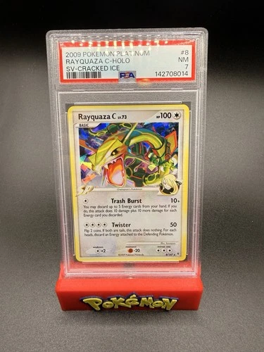 2009 Pokemon Supreme Victors Rayquaza C 8/147 Cracked Ice Exclusive PSA 7
