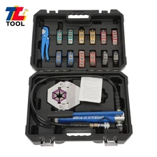 Manually Operated AC Hose Crimper Tool with 7 Dies Hydraulic Hose Crimper Kit