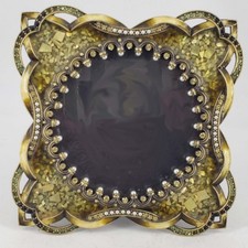 Ornate pave crystal pearl beaded classic style quality picture frame