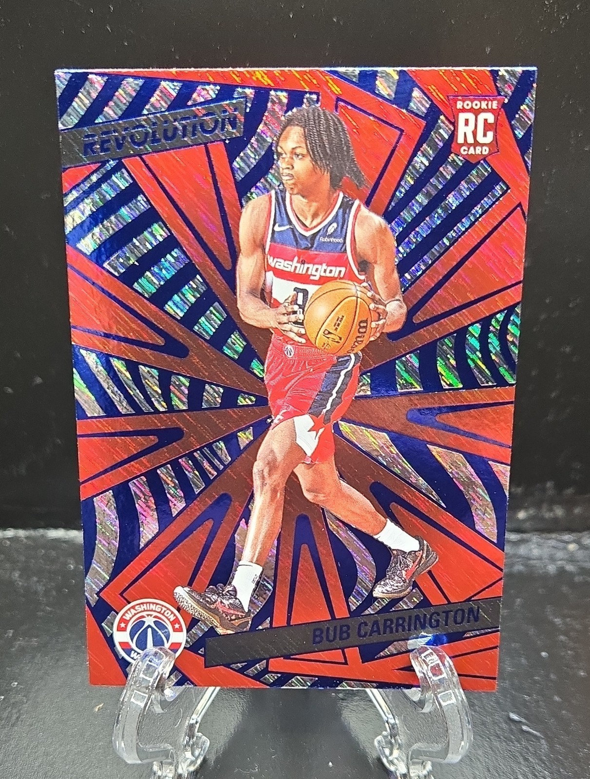 2024-25 Panini Revolution - Rookies Bub Carrington #121 Blue Storm (RC)