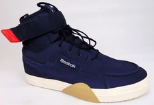 NEW! Reebok DRS Mid Casual Sneaker, Men's Size 9.0 M, Blue Navy Suede Shoes
