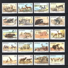 M28039 Botswana 1987 Animals Set X 20 UMM Sg 619/38 Cat £31