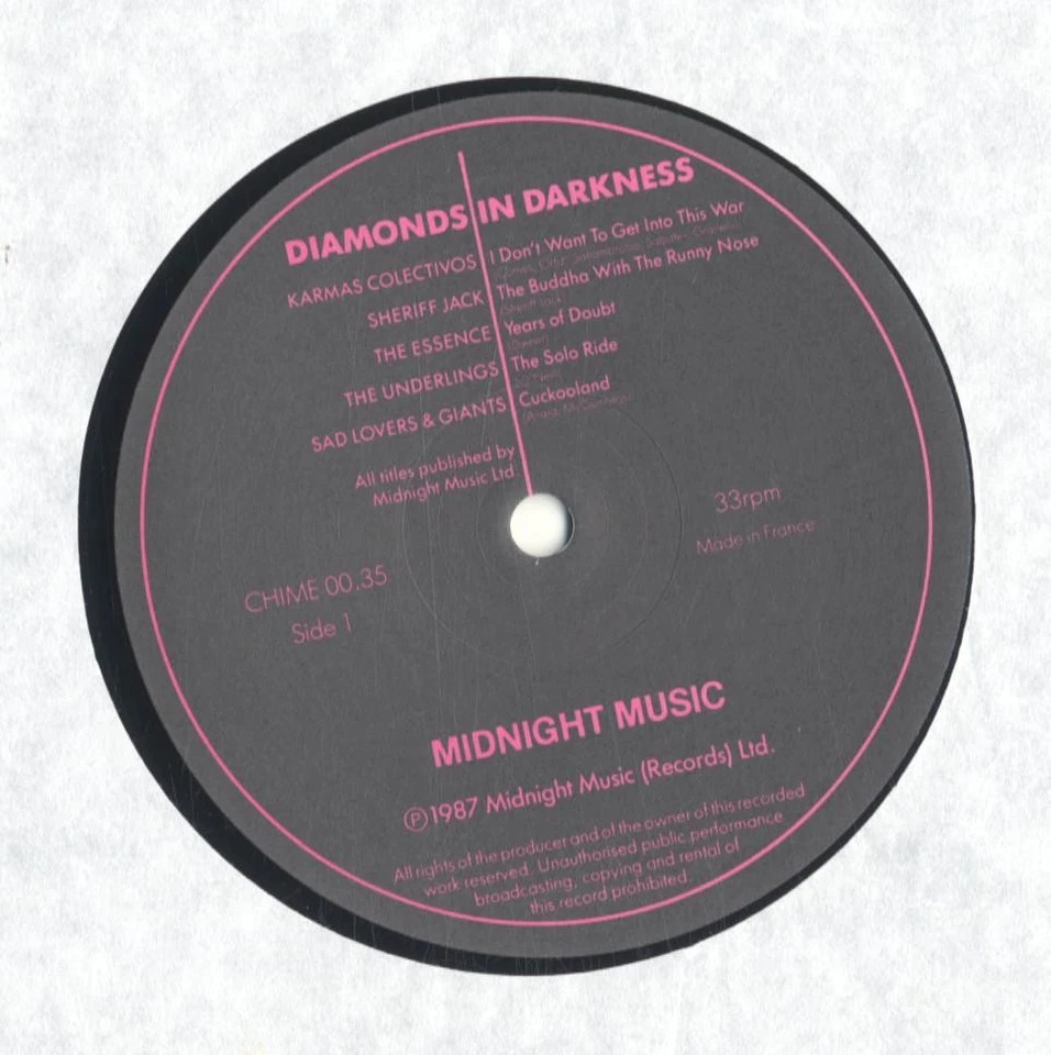DIAMONDS IN DARKNESS - 12" VINYL LP (MIDNIGHT MUSIC SAMPLER) - Image 3 of 4