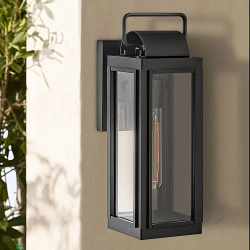 Hinkley Sag Harbor 16 1/4" High Rectangular Black Outdoor Wall Light - Picture 1 of 3