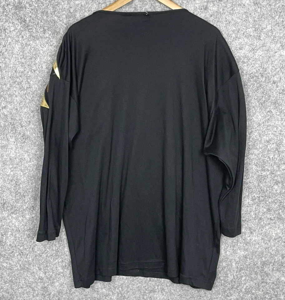 Top 3D con apliques florales maximalistas de colección años 80 para mujer talla 2X 3X adornado metálico Foto 3 de 4