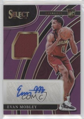 2021-22 Panini Select Rookie Jersey Purple Prizm 19/99 Evan Mobley Auto RC 13rw